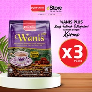 GOLD CHOICE Instant Coffee Kacip Fatimah With Dates (WANIS PLUS) - (33g X 12'S) X 3 Packs Bundle