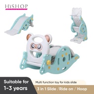 3 In 1 Slide / Basketball Hoop / Ride On Toy Kid Babies Child Playground Slide Basketball Slide kuda