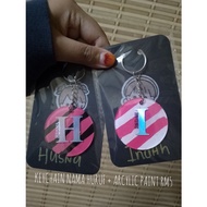 KEYCHAIN NAMA HURUF + ARCYLIC PAINT