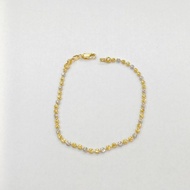 22k / 916 Gold Spiral Shiny Ball bracelet 2 Tone by Best Gold Shop
