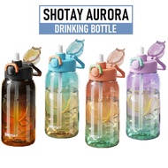 Shotay Aurora 1000ml BPA Free Drinking Water Bottle with Straw