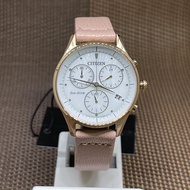 [TimeYourTime] Citizen Eco Drive FB1443-08A Chandler Chrono Blush Leather Ladies' Watch