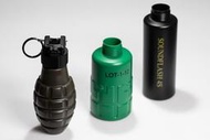 SUNGIN SG氣爆手榴彈(主體1+空殼3) 手榴彈玩具(SG煙霧彈 震撼彈 CO2 引信 Sungin時尚運動眼鏡)