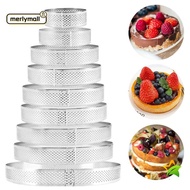 MERLYMALL Tartlet Molds DIY Perforated Stainless Steel Circle Mould