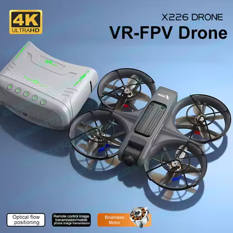 X226 VR FPV Drone 4K HD Dual Camera Aircraft Brushless Motor WIFI 2.4G/5G RC Quadcopter Optical Flow