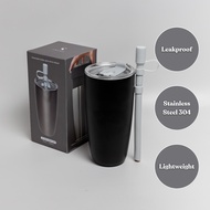 SWANZ Stainless Steel Cup - Vacuum Insulated Thermal Mug With Lid and Straw, Thermos Tumbler Flask B