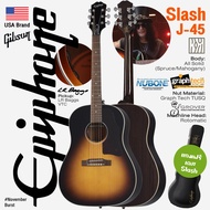 Epiphone® Slash J-45 กีตาร์โปร่งไฟฟ้า 41 นิ้ว ทรง Slash ไม้แท้ทั้งตัว(Spruce/Mahogany) เคลือบเงา + แ