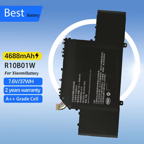 R10B01W R10BO1W 4866mAh Laptop Battery for Xiaomi Mi Air 12.5" TM1607 161201-01 161201-AA Series Not