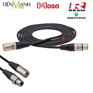 Dây Cáp Tín Hiệu Hosa XLR Pro Rean by Neutrik 2 Đầu Canon XLR Balanced HXX-001.5, 003, 005, 010, 015