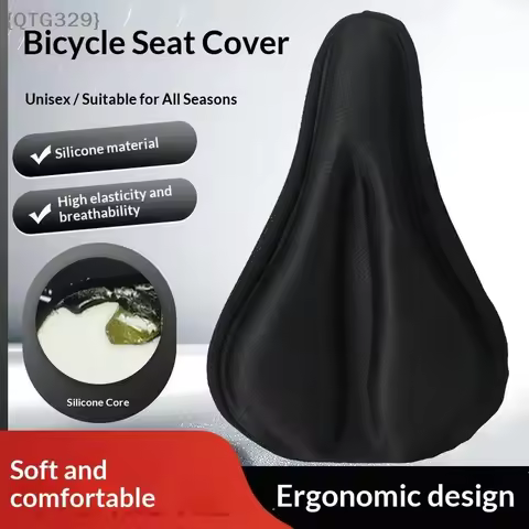【QTG329】Soft 3D Sponge Foam Padded Bicycle Seat Cover Cushion - Comfortable Cycle Mat Accessory【WQ】