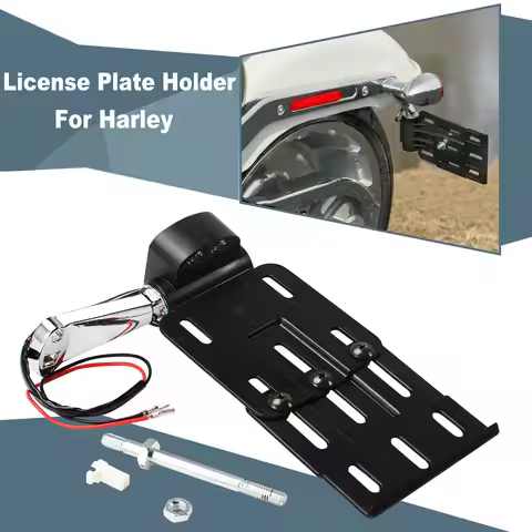 Motorcycle Side Mount License Plate Holder Rear Turn Signal Relocation For Harley Sportster 1200 For