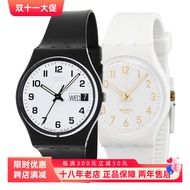 Swatch Originals Men's และ ผู้หญิง นาฬิกาตัวชี้ปฏิทิน นักเรียน นาฬิกาของแท้ Swiss Quartz Movement เร