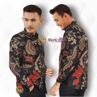 Kemeja Batik Pria Lengan Panjang Premium Slimfit Kantor Modern Batik  Alisan Solo