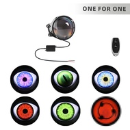 LED รถแบบไดนามิก DEVIL Eye ขนาดใหญ่ 3 นิ้ว 6 โหมด 3D เลนส์แบบไดนามิกนักเรียนไฟหน้ารถการปรับเปลี่ยนระ