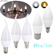 Jmax 4Pcs E14 LED Candle bulb E27 led light chandelier lamp Candle Bulbs 3W Lamps Decoration Light Warm White Energy Saving