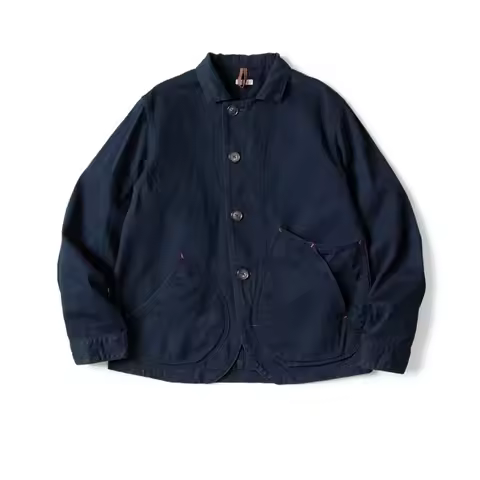 25AW KAPITAL HH Hirata and Hongri Japan Coat Casual Blue Dyed Denim Lapel Workwear Navy Jacket for M