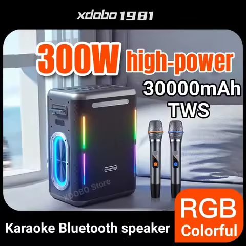 XDOBO 1981 300W high output outdoor portable waterproof KTV sound system party karaoke subwoofer Blu
