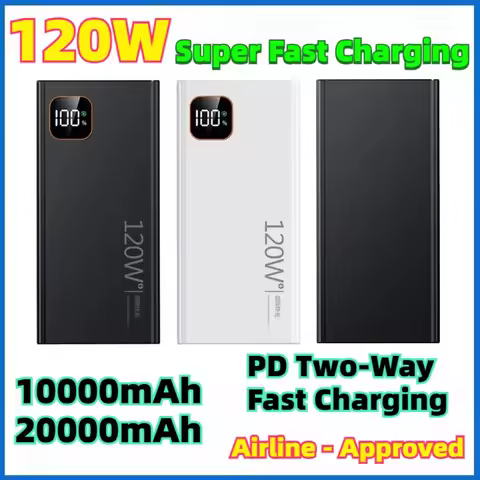 10000mAh 20000mAh 120W Ultra Capacity Power Bank Super Fast Charge CCC Certification Portable Batter