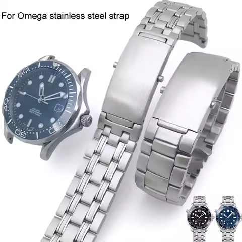Watchbands Bracelet For Omega Planet Ocean 007 Seamaster 600 Metal Strap Watch Men Stainless Steel W