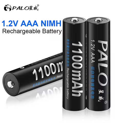 PALO 4-16Pcs 1100mAh AAA Rechargeable Battery 1.2V Ni-MH AAA Battery Rechargeable 3A Batteries Batte