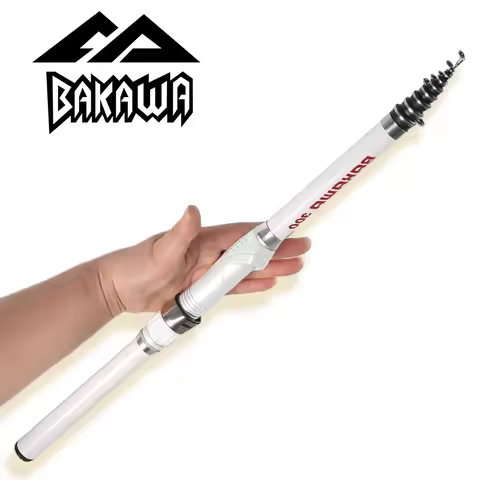 BAKAWA 1.5M 1.8M 2.1M 2.4M 3.0M Spinning Rock Fishing Rod Carbon Fiber Telescopic Feeder Pole Pesca 