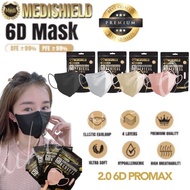 🔥MEDISHIELD MEDI 6D 2.0 10pcs🔥Duckbill Mask Face Mask Duckbill 4ply non Medical Mask 3D Mask Pelitup Muka Earloop