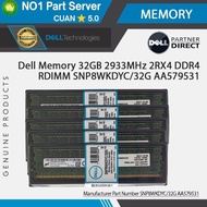 Dell Memory 32GB 2933MHz 2RX4 DDR4 RDIMM SNP8WKDYC/32G AA579531