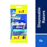 Gillette Blue II Plus Disposable Razors [Buy 5 Free 1]