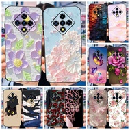 For Infinix Zero 8 X687 Case For Infinix Zero 8i Cover Fashion Flower Soft Silicone Phone Case For I