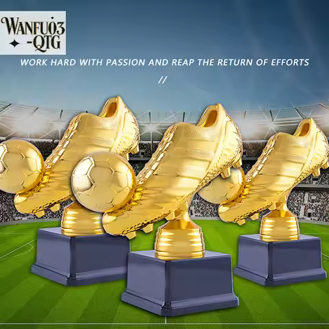 European Golden Shoe Football Soccer Award Trophy Best Shooter Shoe Boot Fans Souvenir Cup Gift Craf