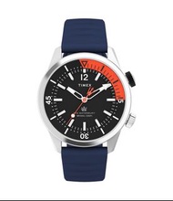 [包順豐] Timex Waterbury Dive 41mm Blue Synthetic Rubber Strap Watch TW2V73500 Quartz Watch 石英錶