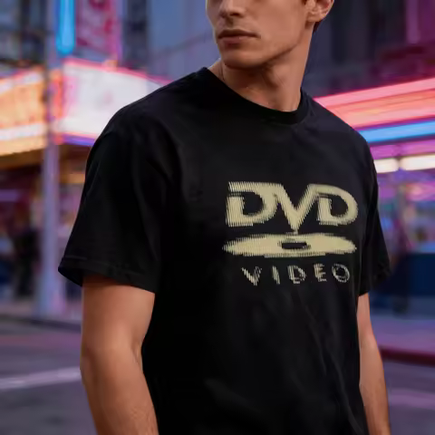 Mens Y2K Tech Nostalgia Graphic Tee Loose Fit Short Sleeve Top Soft Cotton Retro Optical Disc Print