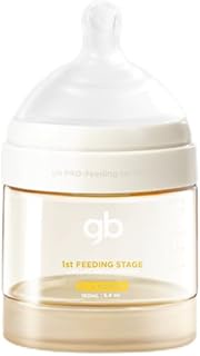 gb Feeding Series Anti-Colic Bottle, 160ml, Soft Silicone Nipple, 3-Stage Design, BPA-Free, PPSU Mat