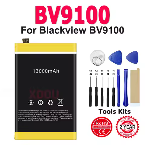 100% NEW Replacement 13000mAh BV9100 Phone Battery For Blackview BV9100 3.85V 50Wh Batteries Free gi
