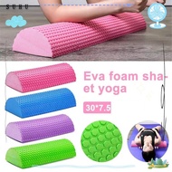 SUHUHD EVA Massage Foam Roller, Half Round Blue Purple Pink Green Yoga Pilates Roller,  EVA Yoga Blo