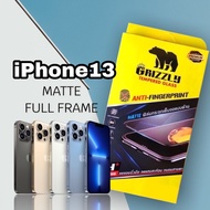 iPhone 13 iPhone 13 Pro iPhone 13 Pro Max iPhone 13 Mini ฟิล์มกระจกนิรภัยเต็มจอ แบบด้าน ขอบดำ GRIZZLY MATTE FULL FRAME