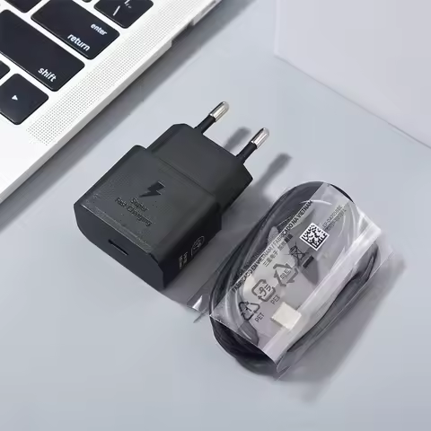 Samsung 25W PD Charger EP-T2510 Super Fast Charge EU Adapter For Galaxy S25 Edge M15 A17 A22 A25 A54