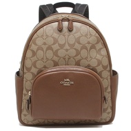 Coach Backpack Backpack Signature Beige Brown Ladies 5671