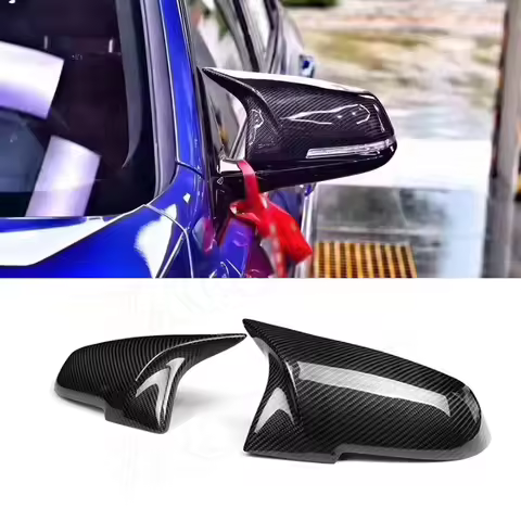 For 1 2 3 4 Series Carbon Fiber ABS Rear View Mirror Cover Caps For BMW M3 M4 F20 F30 F32 F33 F36 X1