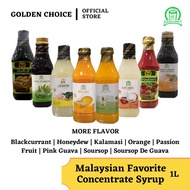 Concentrate Syrup Style 1.0L - Local | Halal | Malaysian | Wheat grass | Honey Lemon | 3 layer milk tea | Mango
