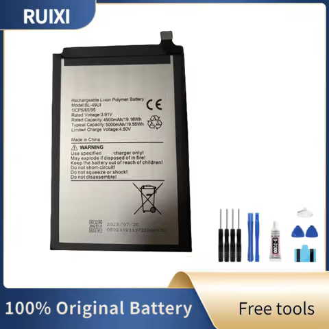 100% RUIXI Original Battery 5000mAh Battery For Itel BL-49UI Mobile Phone Batteries +Free Tools