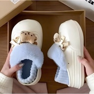 Women's Fur Shoes with Cute Chunky Collar, Soft, Warm Fur, Dual Size