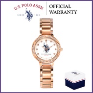 [Official Warranty] Authentic US POLO ASSN. Ladies' Stainless Steel Quartz Watch Women Jam Tangan Wa