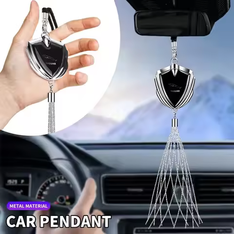 Car Pendant Metal Badge Rearview Mirror Hanging Ornament Decoration For Jaguar X S F XF XE XJ XK XEL