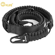 [hot]◘  Black 1PCS Slings 550 Paracord Strap Swivels Belt Sling Gun