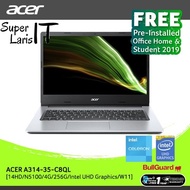 Laptop Acer Aspire 3 A314-35-C8QL Intel N5100 4GB 256GB 14" HD W11 OHS