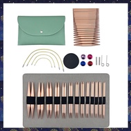 (RZDW) 13 Pairs of Interchangeable Circular Knitting Needles Set Circular Knitting Needles Knitting