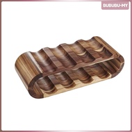 [BububuMY] Wooden Tabletop Vino Rack Horizontal Tabletop Vino Rack Stylish for Dining Room