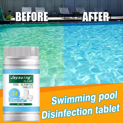 100-1000PC Swimming Pool Cleaning Effervescent Tablets Floating Sterilizer Chemical Chlorine Dispens