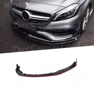 Car Body Kit Carbon Fiber Front Lip Chin Spoiler For Mercedes Benz A Class W176 A200 A250 A45 AMG 20
